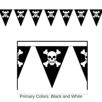 12 Pack Bulk Jolly Roger Party Pennant Banner