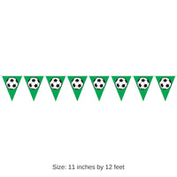 12 Pack Bulk Soccer Ball Party Pennant Banner