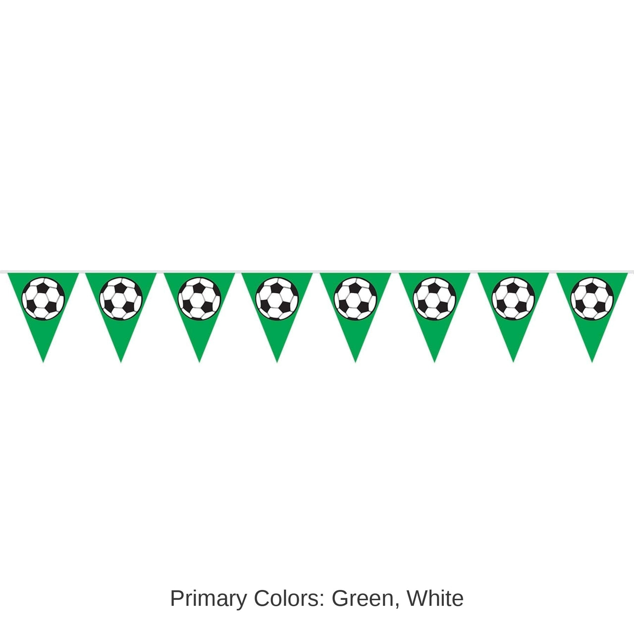 12 Pack Bulk Soccer Ball Party Pennant Banner