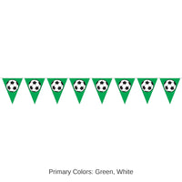 12 Pack Bulk Soccer Ball Party Pennant Banner