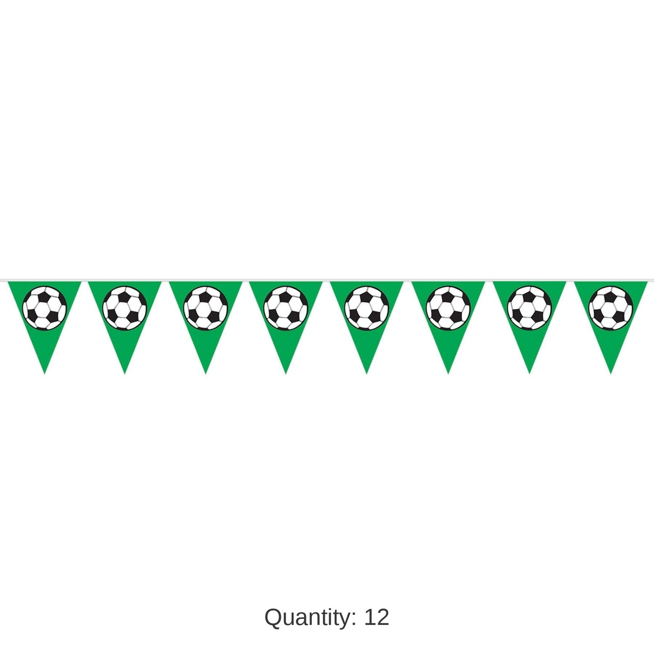 12 Pack Bulk Soccer Ball Party Pennant Banner