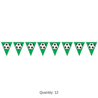 12 Pack Bulk Soccer Ball Party Pennant Banner