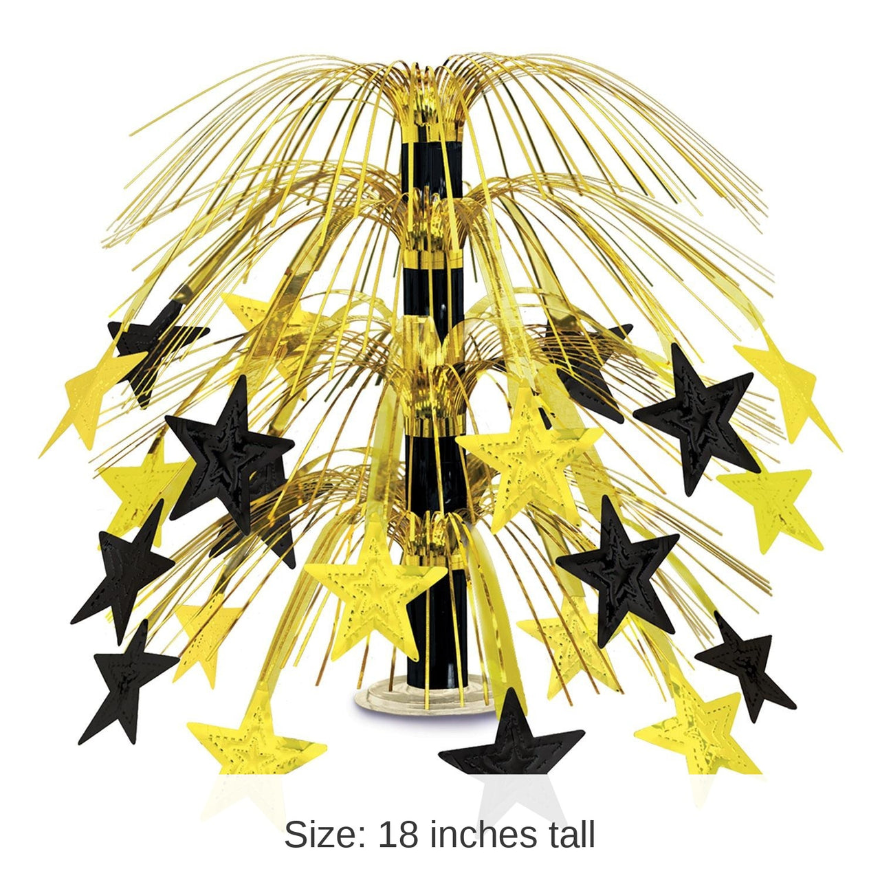6 Pack Bulk Star Cascade Party Centerpiece - black/gold