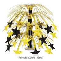 6 Pack Bulk Star Cascade Party Centerpiece - black/gold