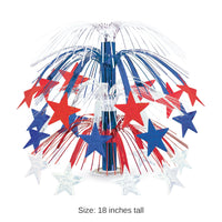 6 Pack Bulk Star Cascade Party Centerpiece - red - white - blue