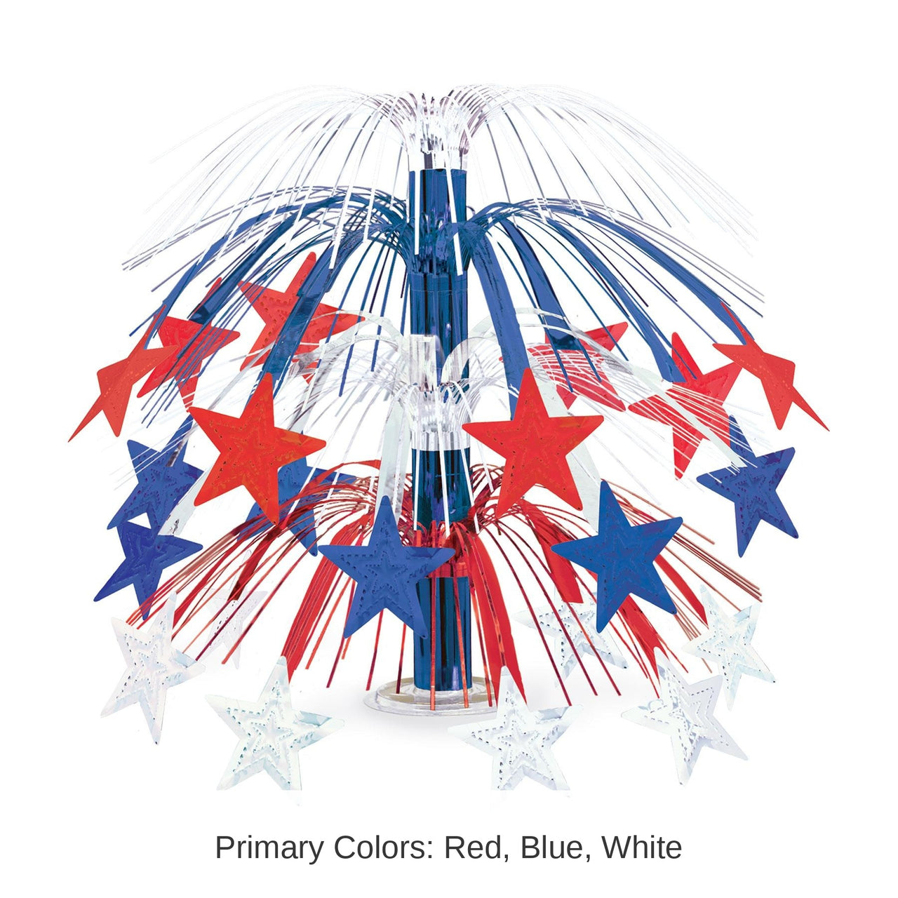 6 Pack Bulk Star Cascade Party Centerpiece - red - white - blue