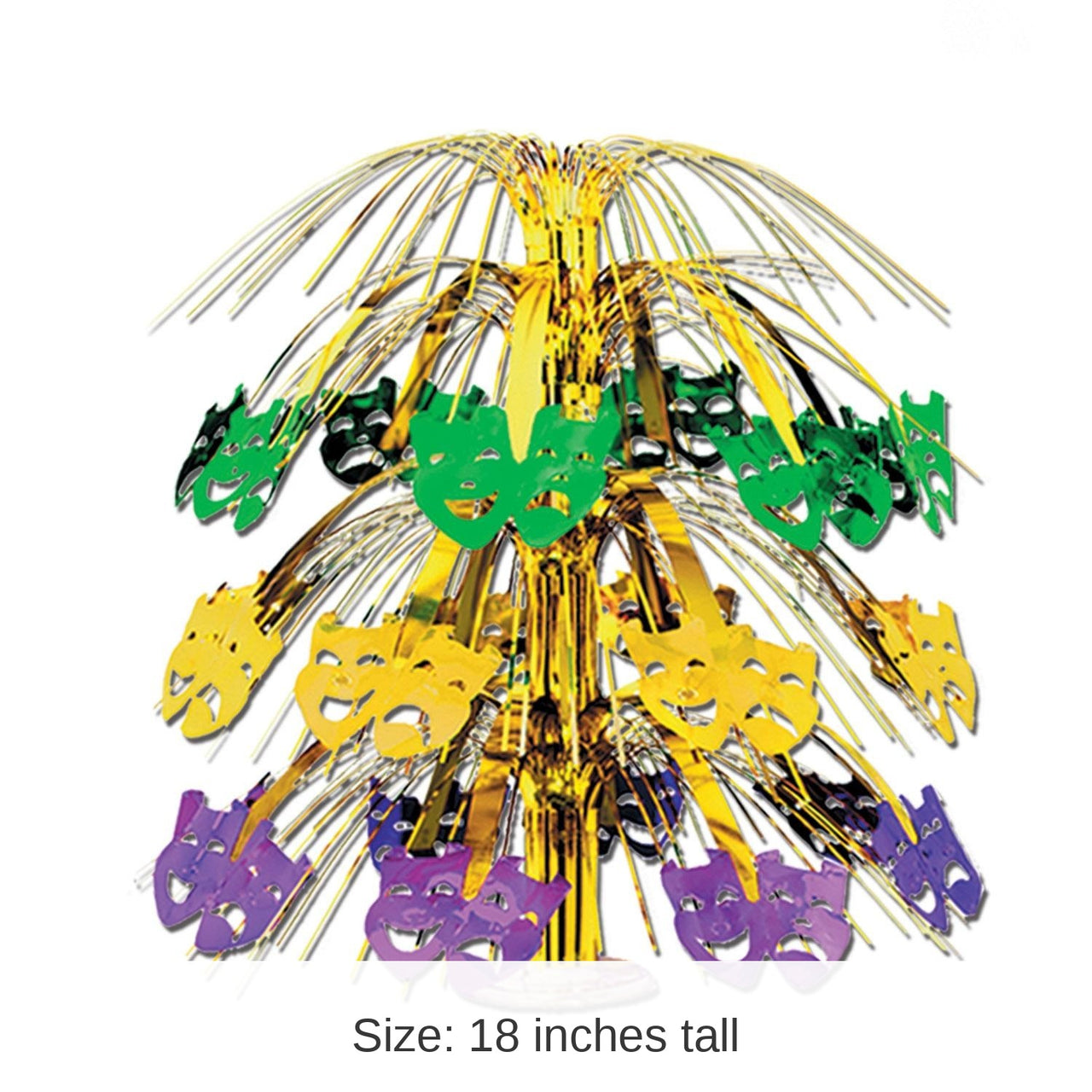 6 Pack Bulk Mardi Gras Cascade Centerpiece