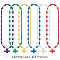 12 Pack Bulk Religious Bead Necklaces