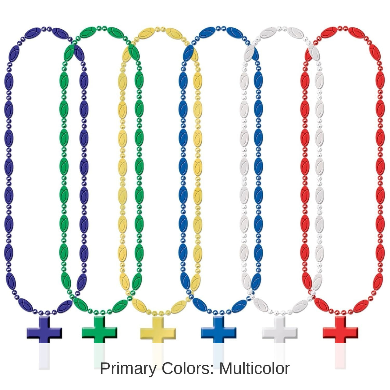 12 Pack Bulk Religious Bead Necklaces