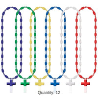 12 Pack Bulk Religious Bead Necklaces