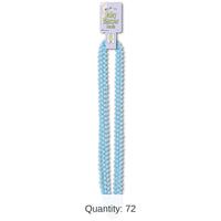 72 Pack Bulk Baby Shower Bead Necklaces Light Blue