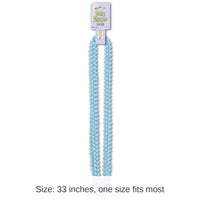 72 Pack Bulk Baby Shower Bead Necklaces Light Blue
