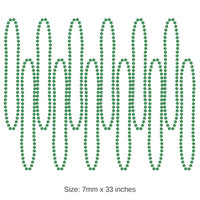 144 Pack Bulk Party Bead Necklaces - Small Round green
