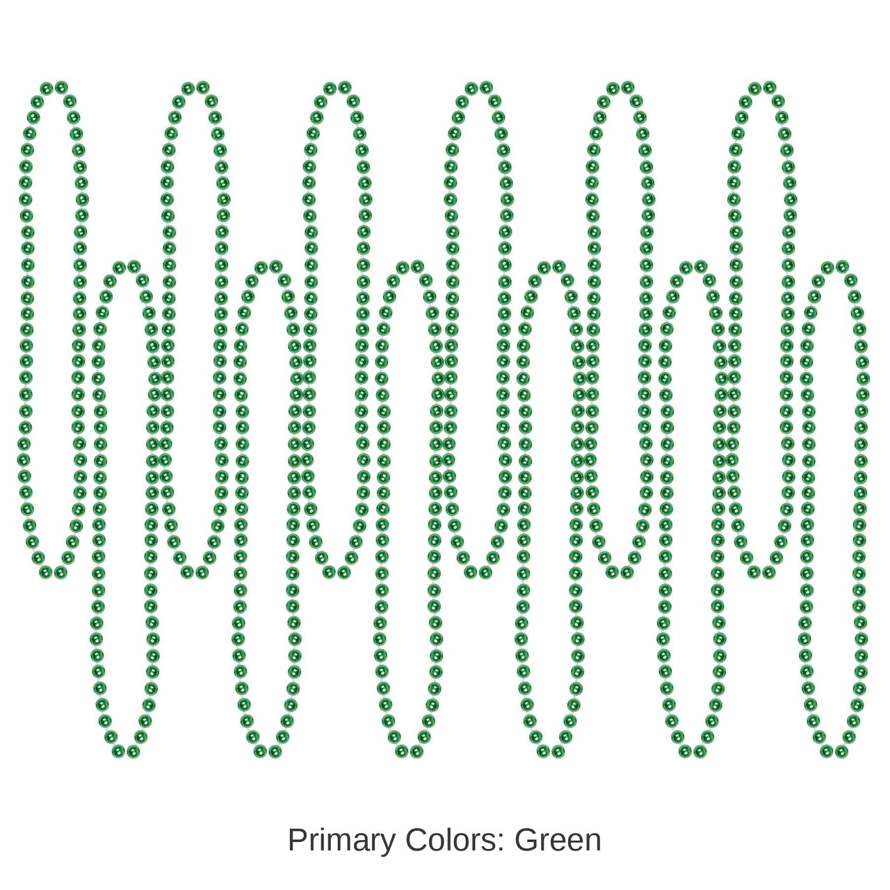 144 Pack Bulk Party Bead Necklaces - Small Round green