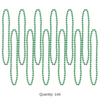 144 Pack Bulk Party Bead Necklaces - Small Round green