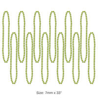 144 Pack Bulk Party Bead Necklaces - Small Round Light green