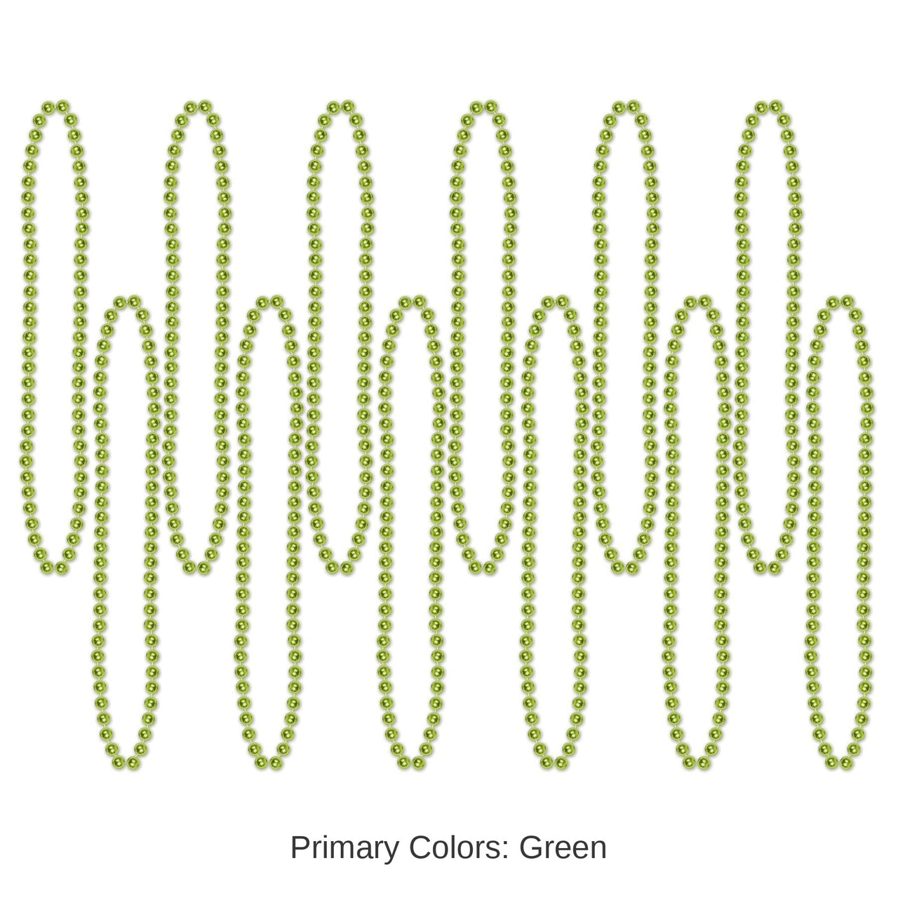 144 Pack Bulk Party Bead Necklaces - Small Round Light green