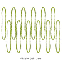 144 Pack Bulk Party Bead Necklaces - Small Round Light green