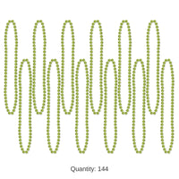 144 Pack Bulk Party Bead Necklaces - Small Round Light green
