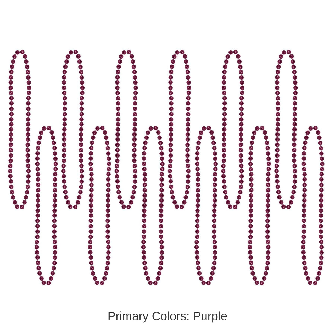144 Pack Bulk Party Bead Necklaces - Small Round maroon