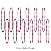 144 Pack Bulk Party Bead Necklaces - Small Round maroon