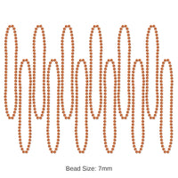 144 Pack Bulk Party Bead Necklaces - Small Round orange