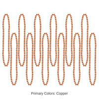 144 Pack Bulk Party Bead Necklaces - Small Round orange