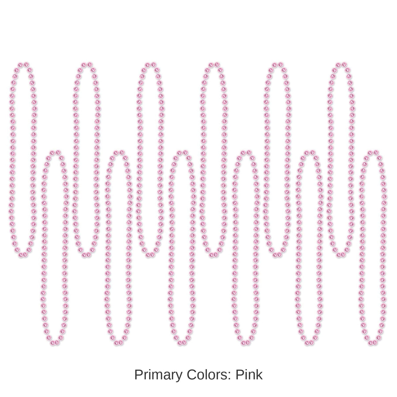 144 Pack Bulk Party Bead Necklaces - Small Round pink