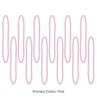144 Pack Bulk Party Bead Necklaces - Small Round pink