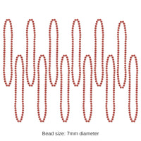144 Pack Bulk Party Bead Necklaces - Small Round red