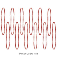 144 Pack Bulk Party Bead Necklaces - Small Round red