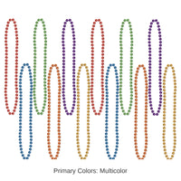 144 Pack Bulk Party Bead Necklaces - Small Round