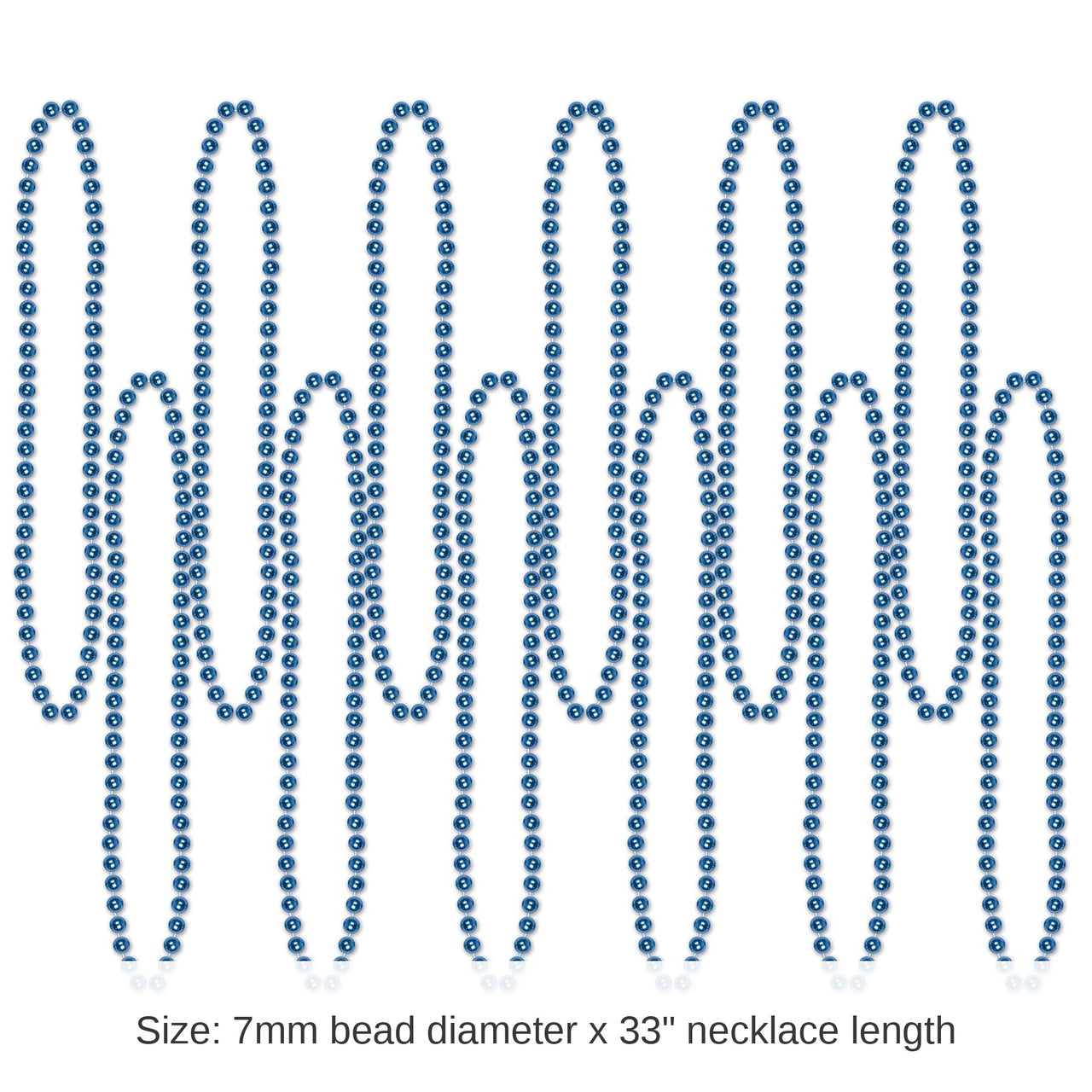 720 Pack Bulk Party Bead Necklaces blue