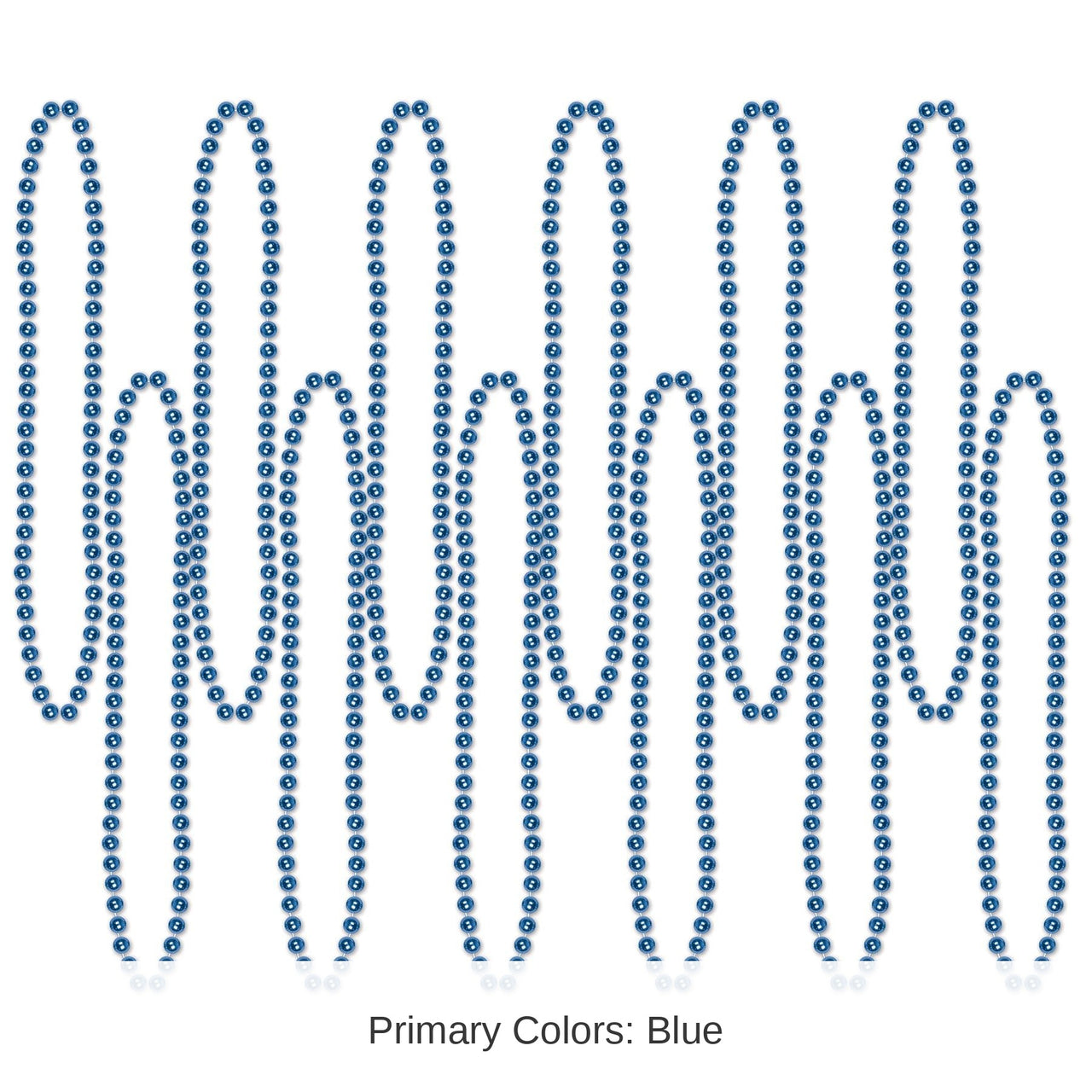 720 Pack Bulk Party Bead Necklaces blue