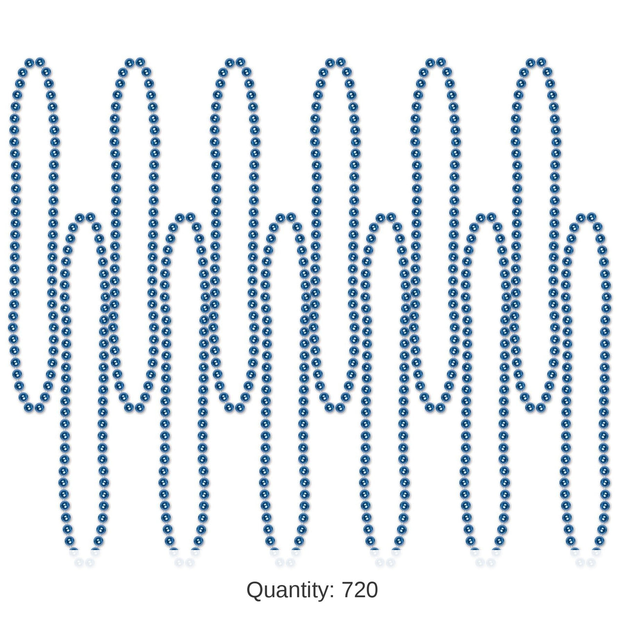 720 Pack Bulk Party Bead Necklaces blue