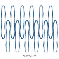 720 Pack Bulk Party Bead Necklaces blue