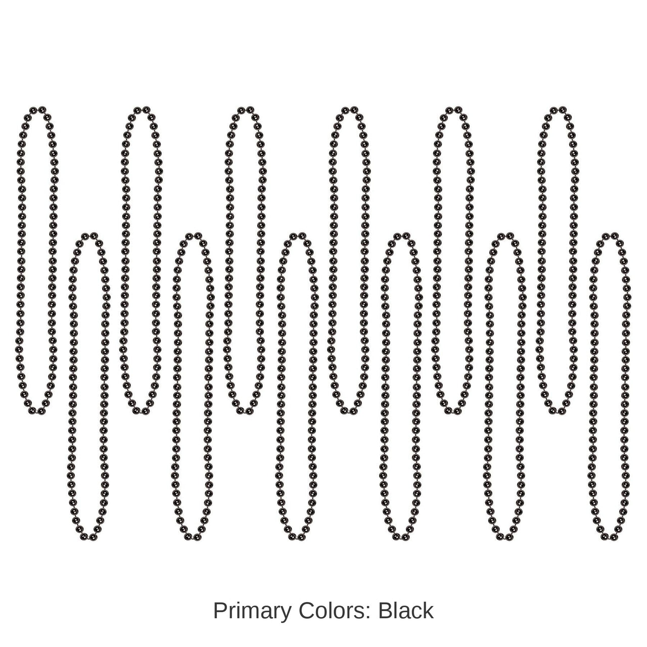 720 Pack Bulk Party Bead Necklaces black