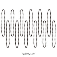 720 Pack Bulk Party Bead Necklaces black