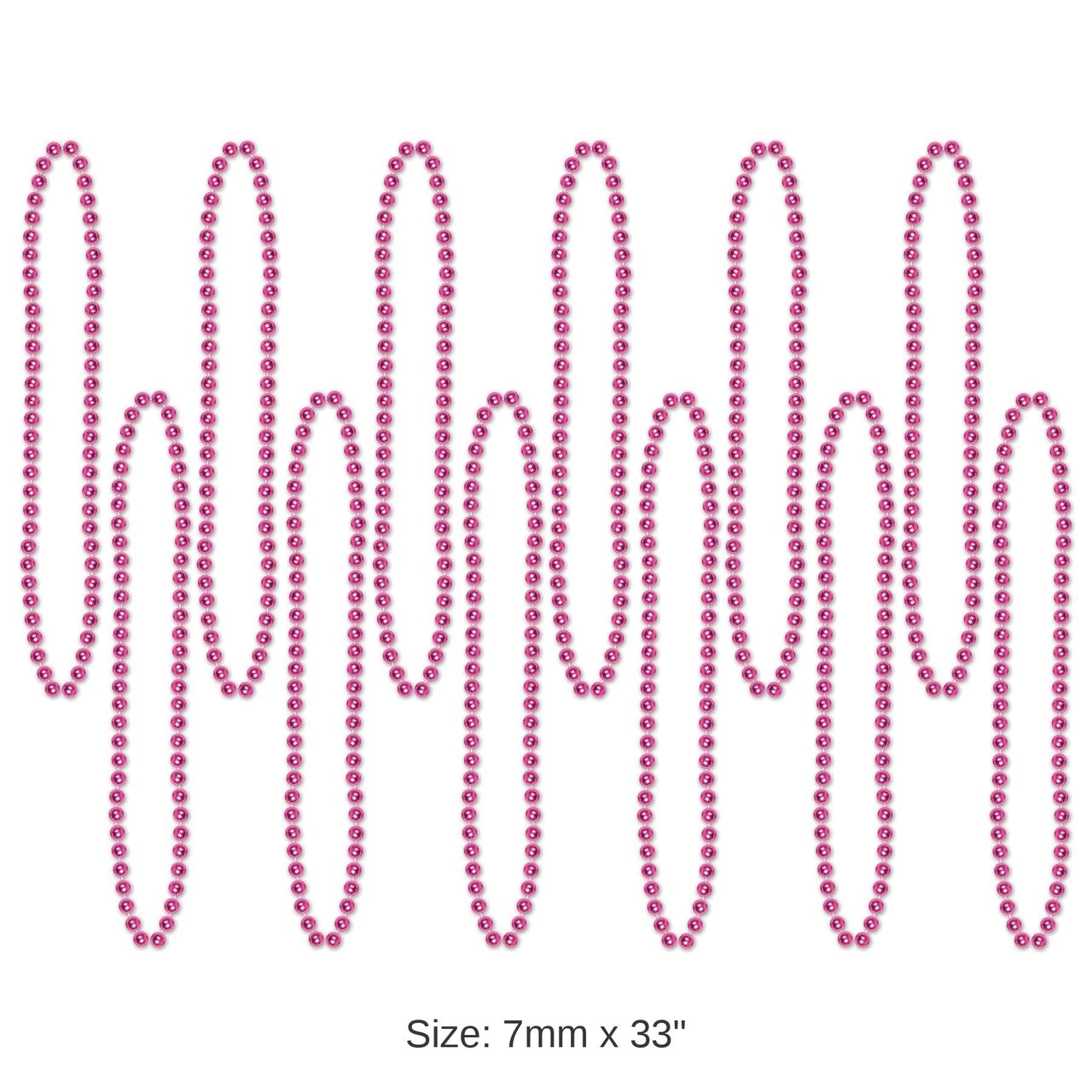 720 Pack Bulk Party Bead Necklaces cerise