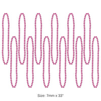 720 Pack Bulk Party Bead Necklaces cerise