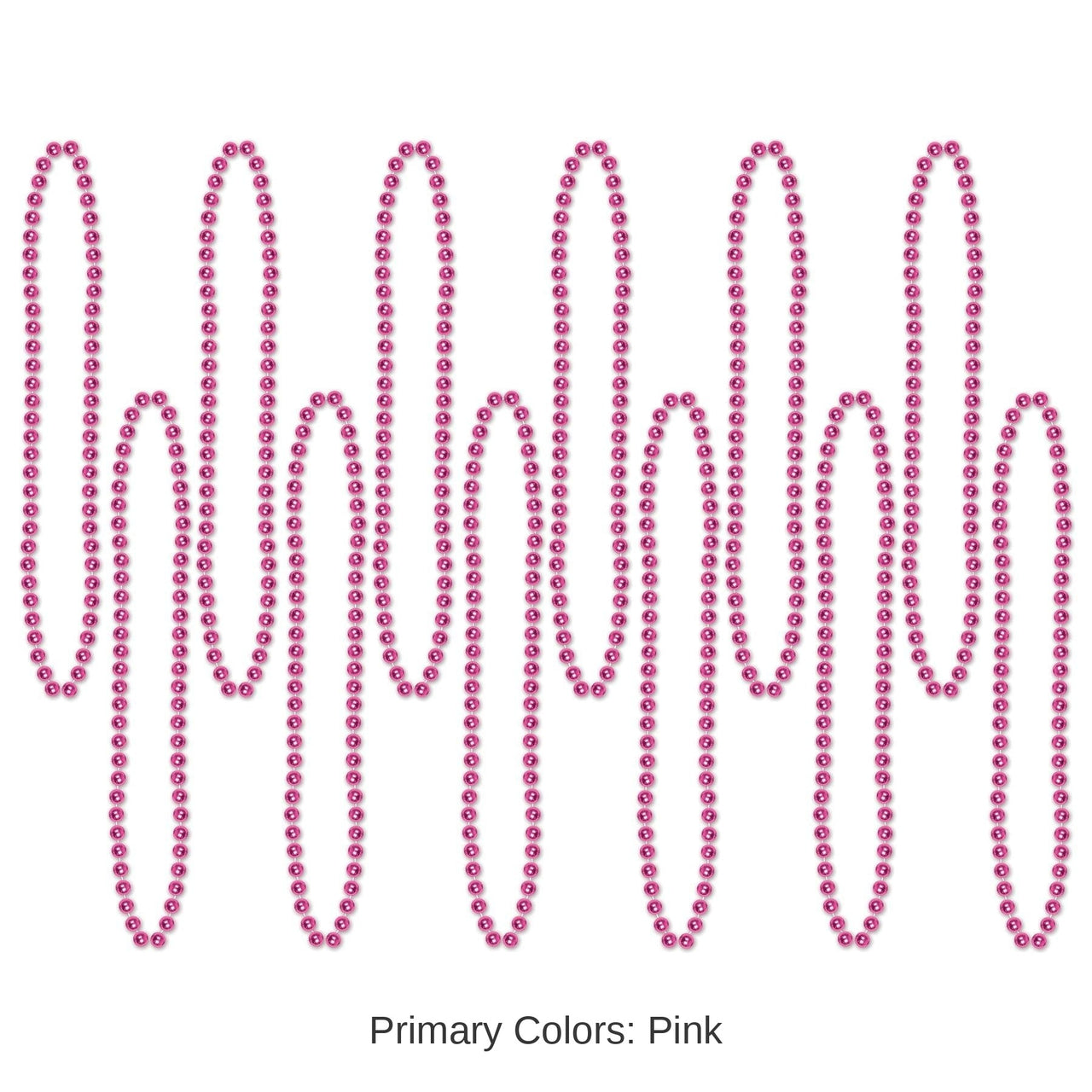 720 Pack Bulk Party Bead Necklaces cerise