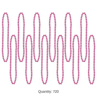 720 Pack Bulk Party Bead Necklaces cerise