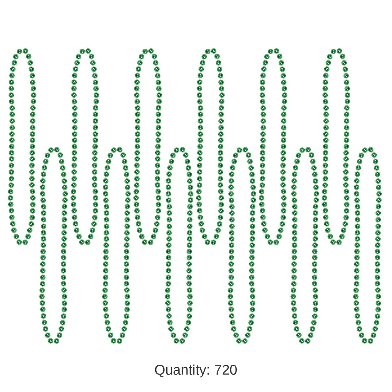 720 Pack Bulk Party Bead Necklaces green