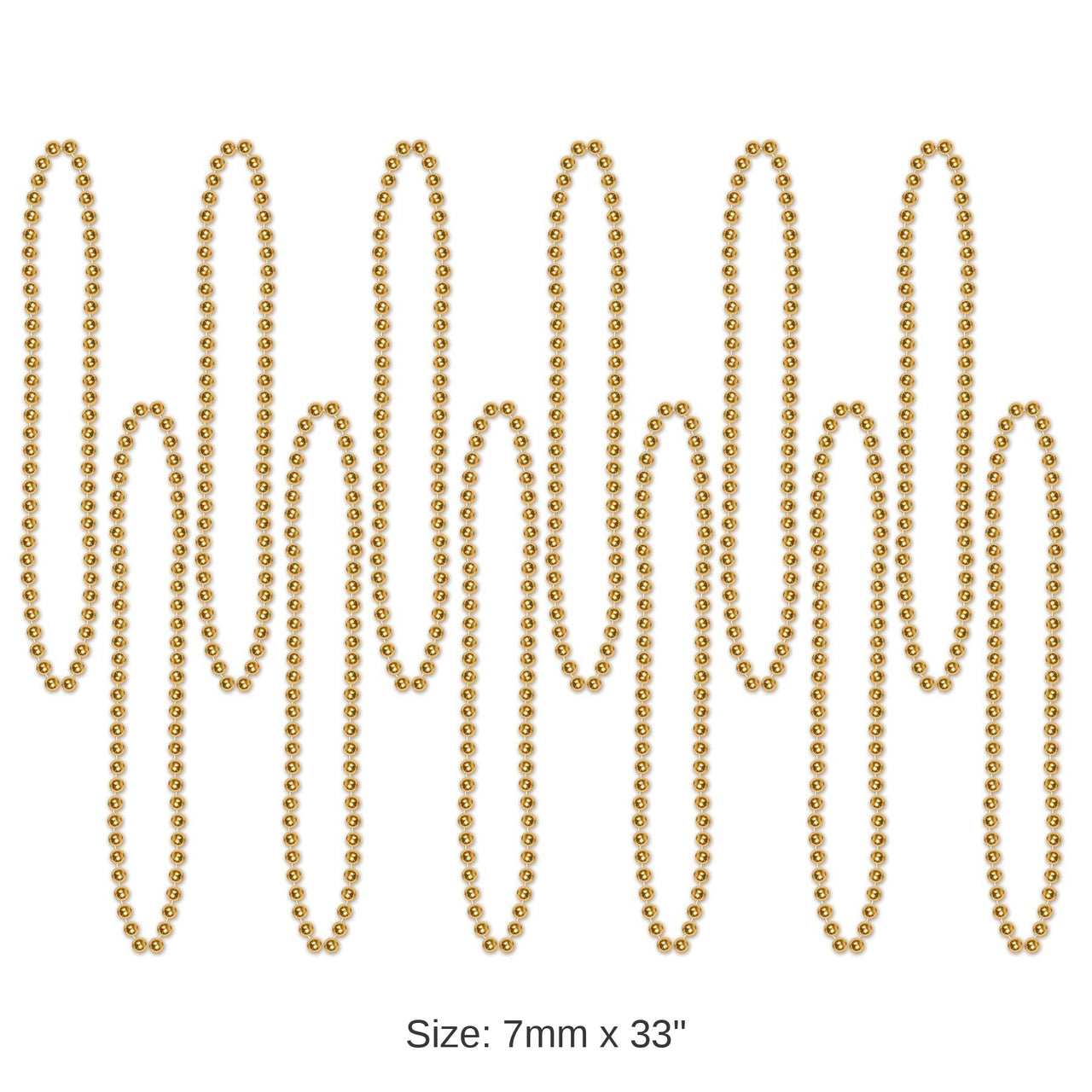 720 Pack Bulk Party Bead Necklaces gold