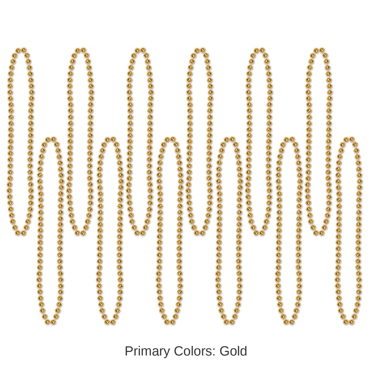720 Pack Bulk Party Bead Necklaces gold