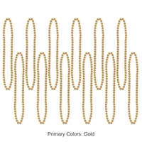 720 Pack Bulk Party Bead Necklaces gold