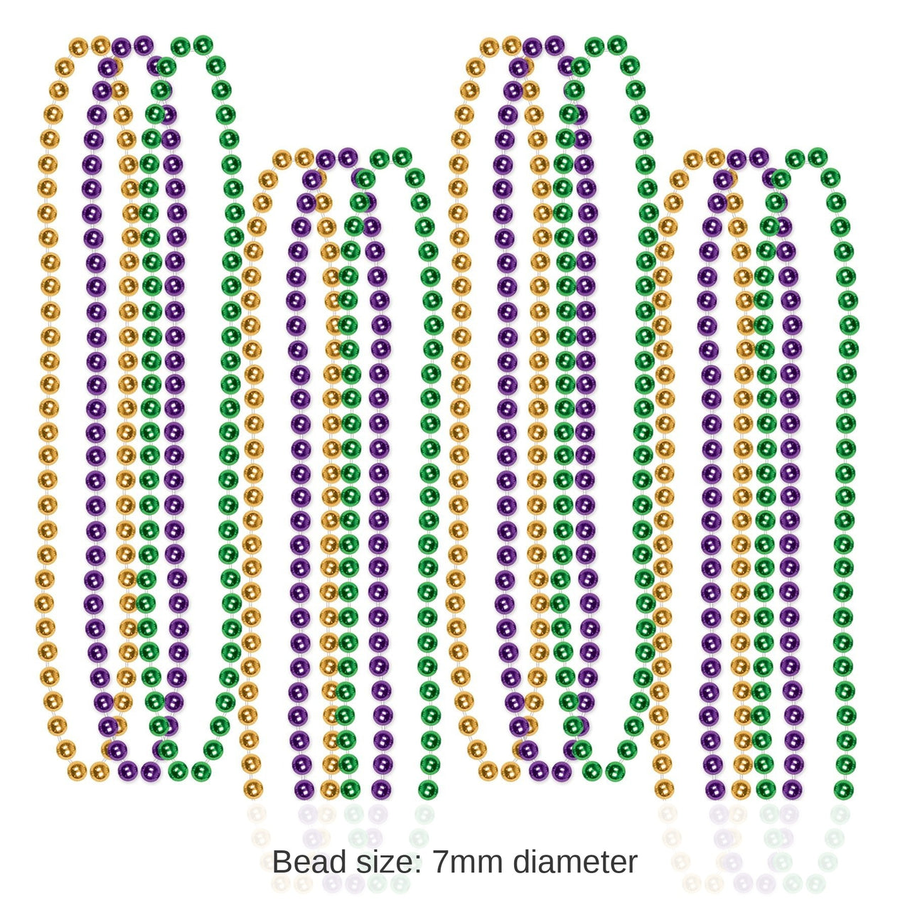 720 Pack Bulk Party Bead Necklaces gold, green, purple
