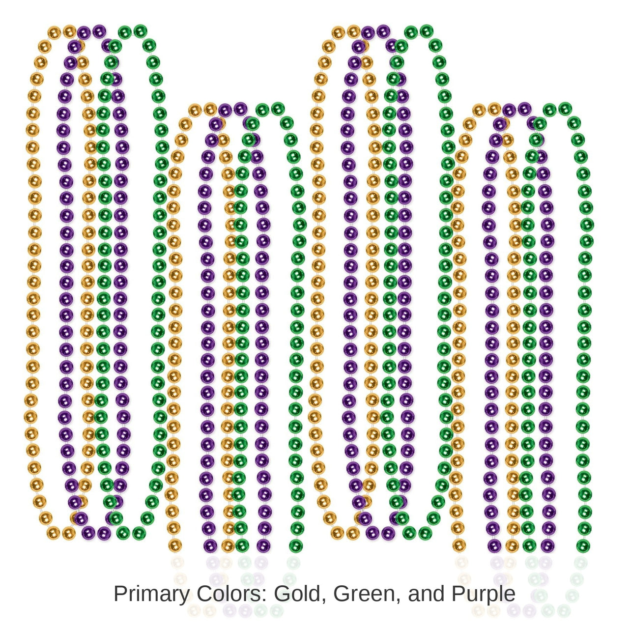 720 Pack Bulk Party Bead Necklaces gold, green, purple