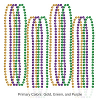 720 Pack Bulk Party Bead Necklaces gold, green, purple