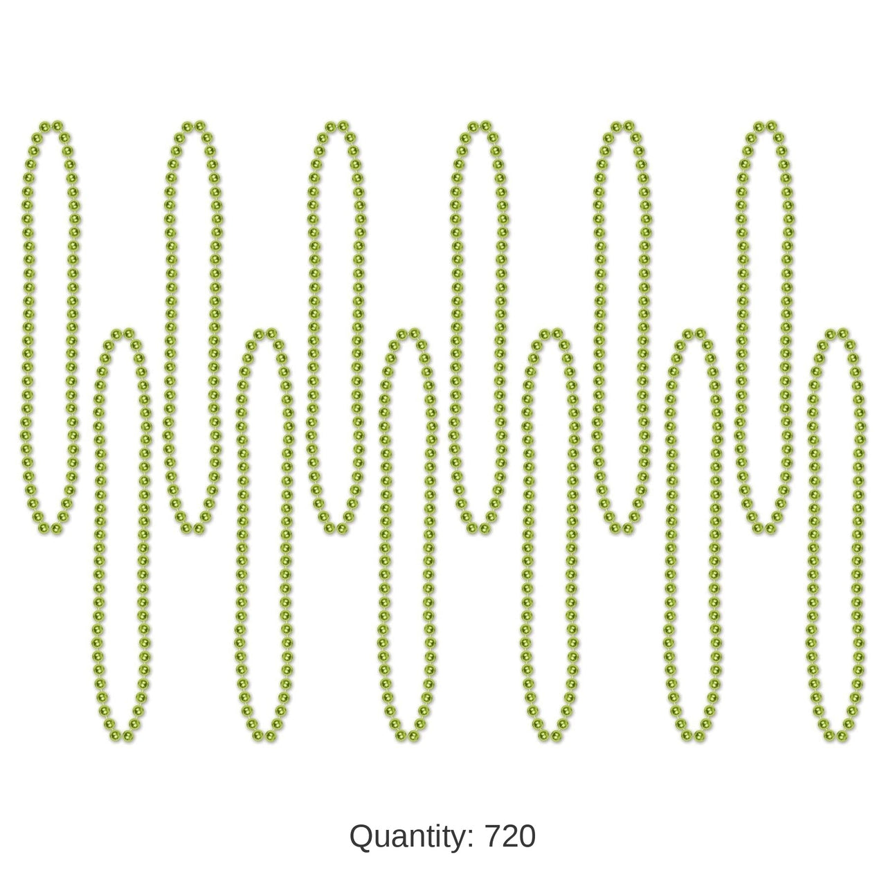 720 Pack Bulk Party Bead Necklaces Light green